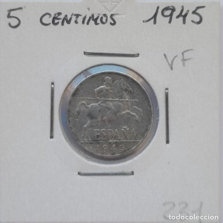 Monnaies Franco: 10 Centimos 1945 VF Espa&ntilde;a Francisco Franco Ref.M231