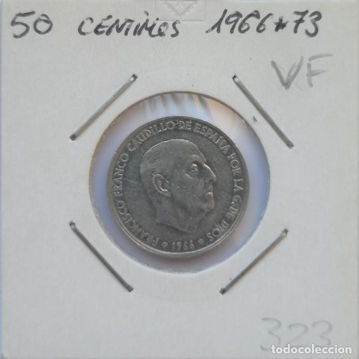 Monnaies Franco: 50 Centimos 1966 * 73 VF Espa&ntilde;a Francisco Franco Ref.M323