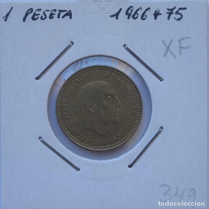 Monnaies Franco: 1 Peseta 1966 * 75 XF Espa&ntilde;a Francisco Franco Ref.M349
