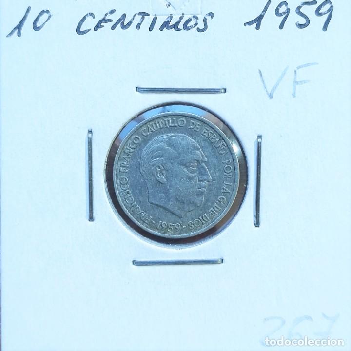 Monnaies Franco: 10 Centimos 1959 VF Espa&ntilde;a Francisco Franco Ref.M267