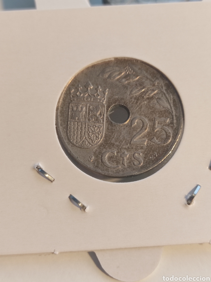 Monedas Franco: 247) Moneda 25 centimos 1937 - Foto 2