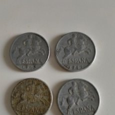Monedas Franco: LOTE MONEDAS DIEZ CENTIMOS, AÑOS 1940,1941,1945 Y 1953.EPOCA FRANQUISTA. Lote 301947453