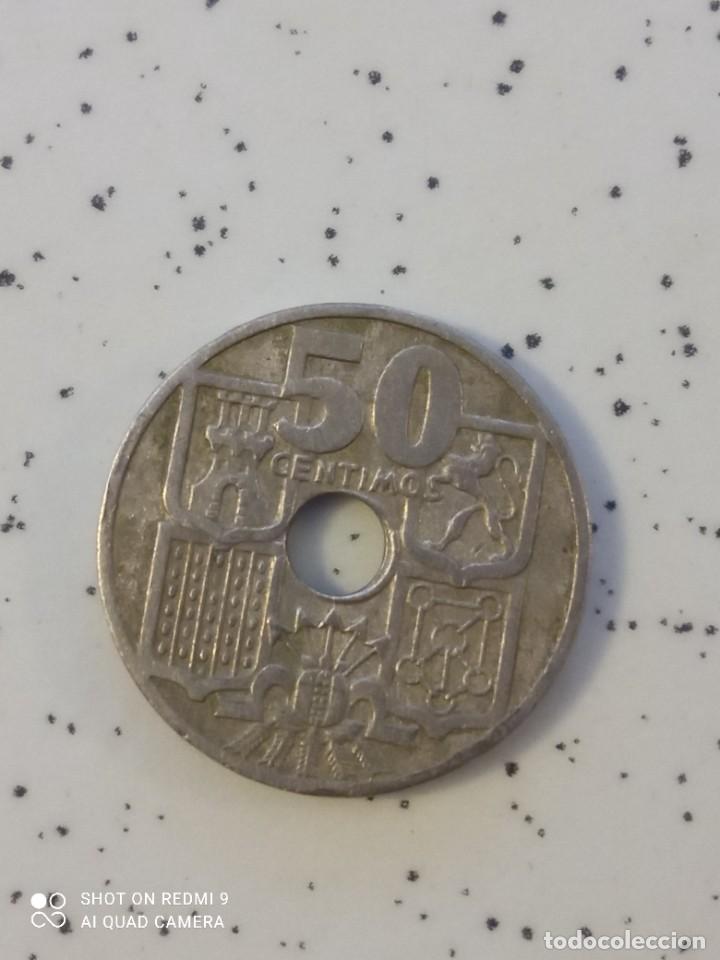 Monedas Franco: MONEDA ESPA&Ntilde;A 50 C&Eacute;NTIMOS 1949 - Foto 2