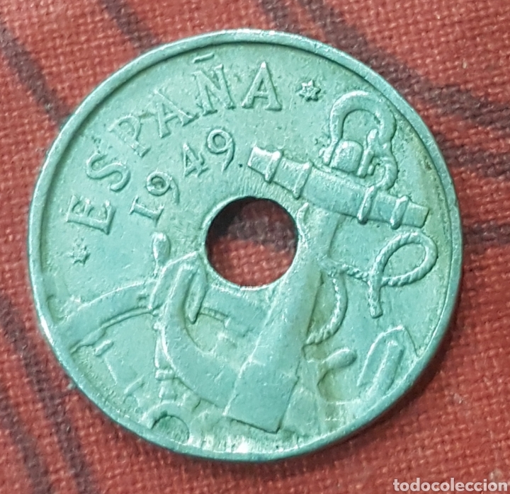 Monedas Franco: 50 c&eacute;ntimos de 1949. Estrella 1952 - Foto 1