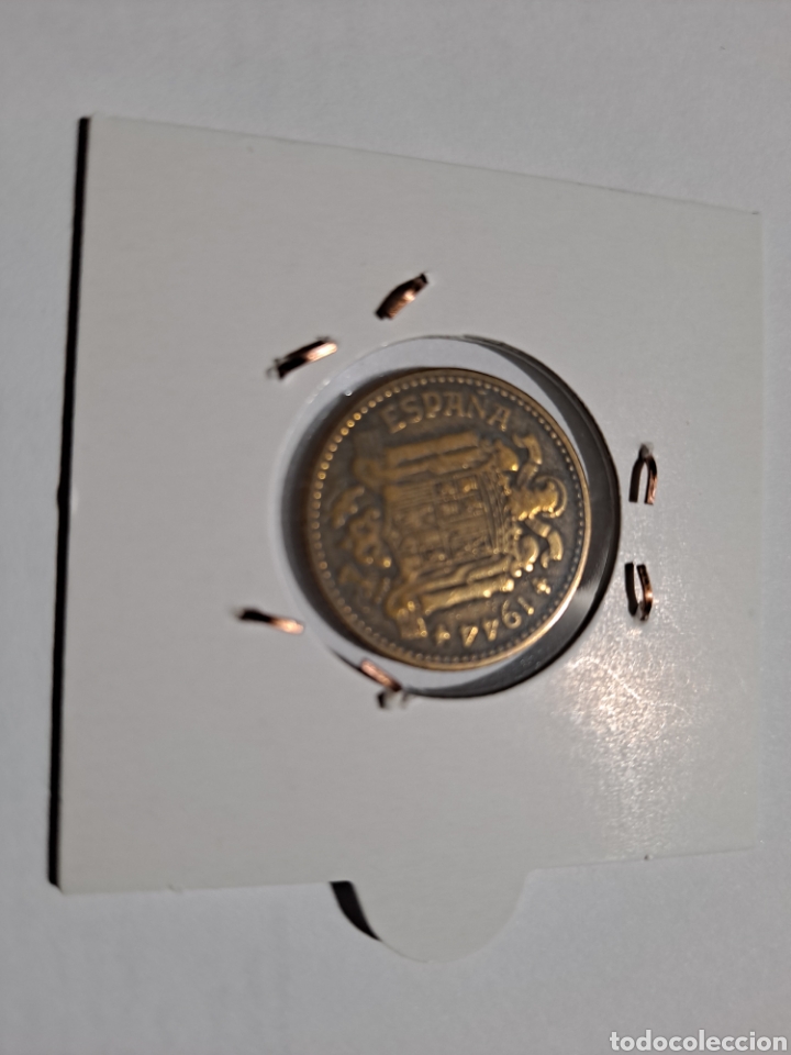 Monedas Franco: Franco, 1 pta a&ntilde;o 1944 - Foto 2