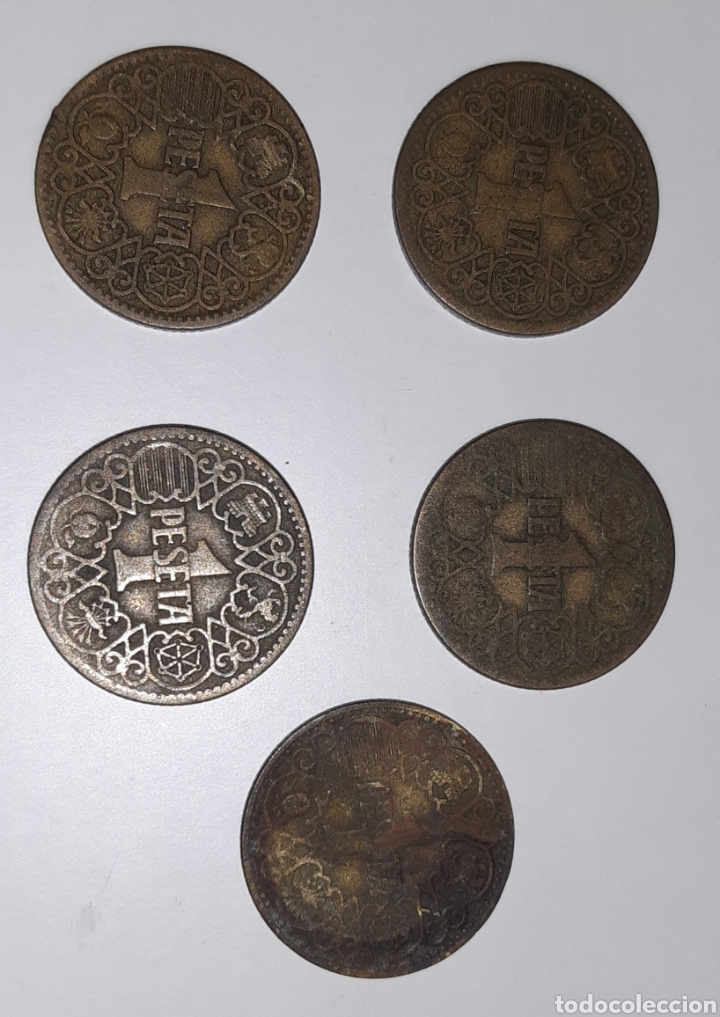 Monedas Franco: Moneda una peseta 1944 - Foto 2