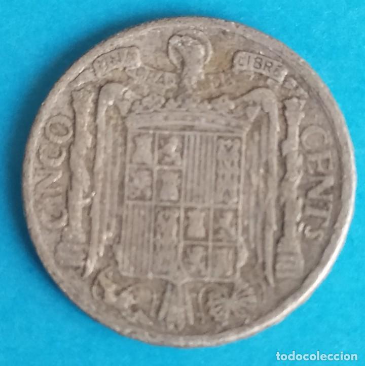 Monedas Franco: MONEDA ESPA&Ntilde;A 5 C&Eacute;NTIMOS A&Ntilde;O 1945 - Foto 2