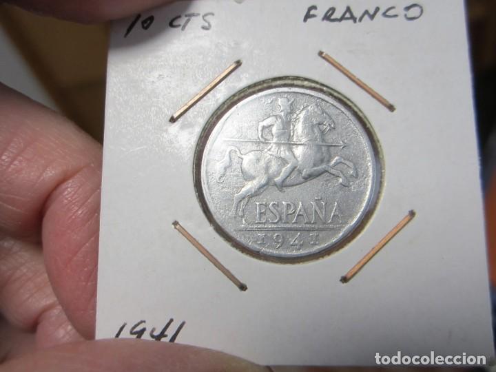 Monedas Franco: moneda de 10 c&eacute;ntimos de 1941 de Franco - Foto 1