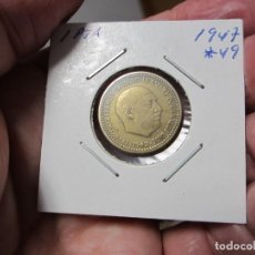 Monedas Franco: MONEDA DE 1 PESETA DE 1947*19-49 DE FRANCO. Lote 312632093