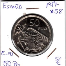 Monedas Franco: E0143 MONEDA ESPAÑA 50 PESETAS 1957 ESTRELLA 58 SIN CIRCULAR 5. Lote 313005758