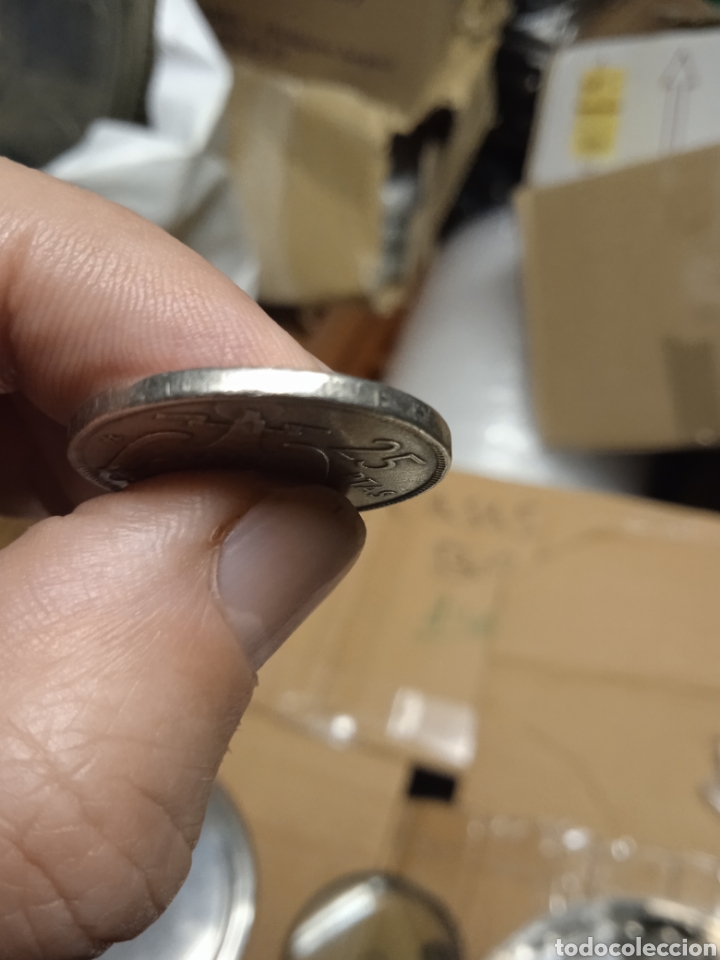 Monedas Franco: Moneda 25 pesetas 1957 *58 - Foto 5