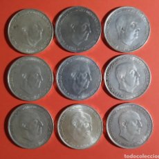 Monedas Franco: 100 PTS PLATA 9 MONEDAS 1966 * 68 *. Lote 313751108