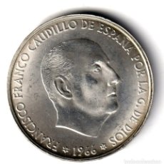 Monedas Franco: ESPAÑA: 100 PESETAS PLATA FRANCO 1966 ESTRELLA 66 (1966) S/C. Lote 314524733