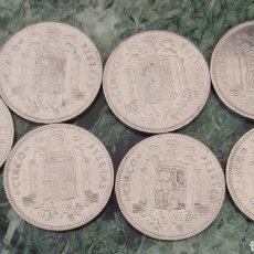 Monedas Franco: 7 MONEDAS 5 PESETAS 1949. Lote 314570453
