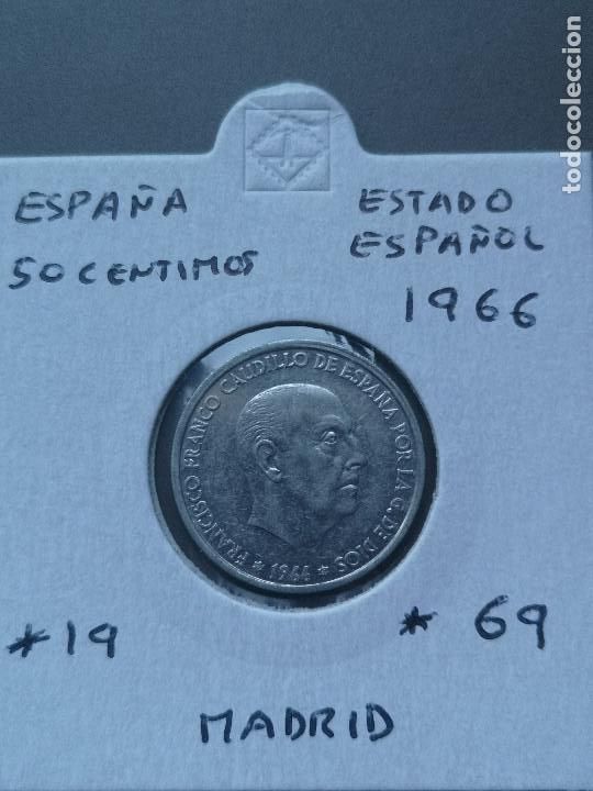 Monedas Franco: LOTE 3 MONEDAS 50 CENTIMOS 1966 - Foto 4