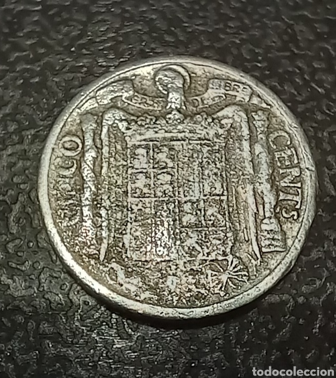 Monedas Franco: Moneda de 5 cent&iacute;metros. Error - Foto 2