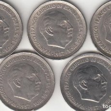 Monedas Franco: FRANCO: 50 PESETAS 1957 * 58 - 59 - 60 - 67 - 71 ( LOTE 5 MONEDAS ) / MUY BUENA CONSERVACION. Lote 317790053