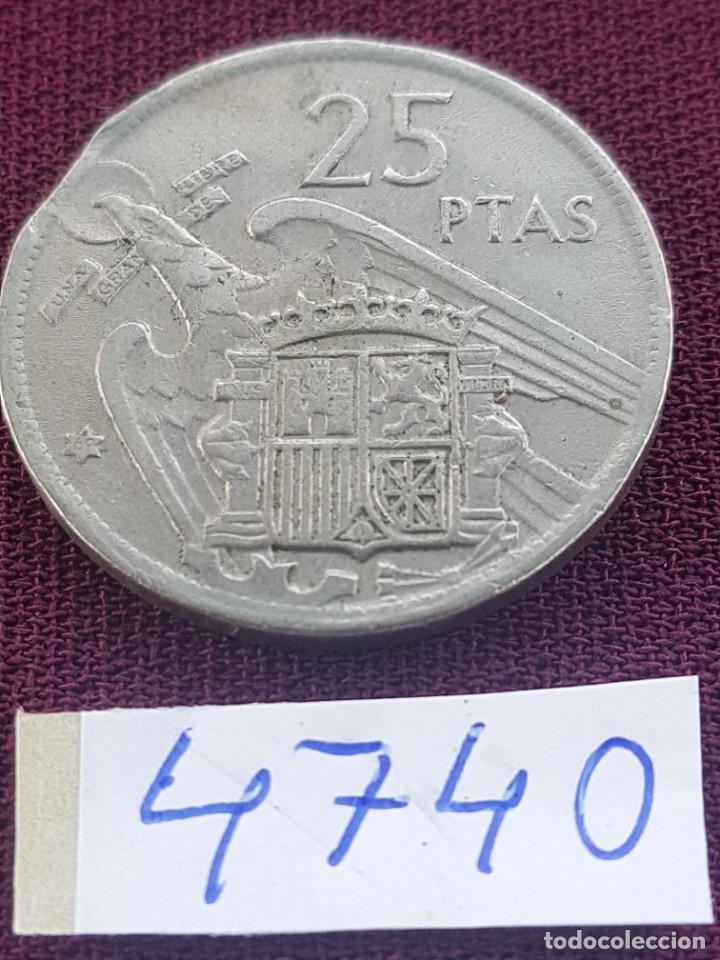 Monedas Franco: Error Estado Espa&ntilde;ol,25 pesetas 1957. Segmentada - Foto 1