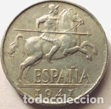 Monedas Franco: diez centavos de espana ano 1941 - Foto 1