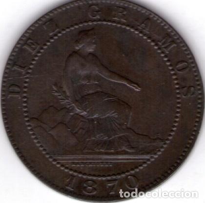 Monedas Franco: espana 10 centimos 1870 - Foto 1