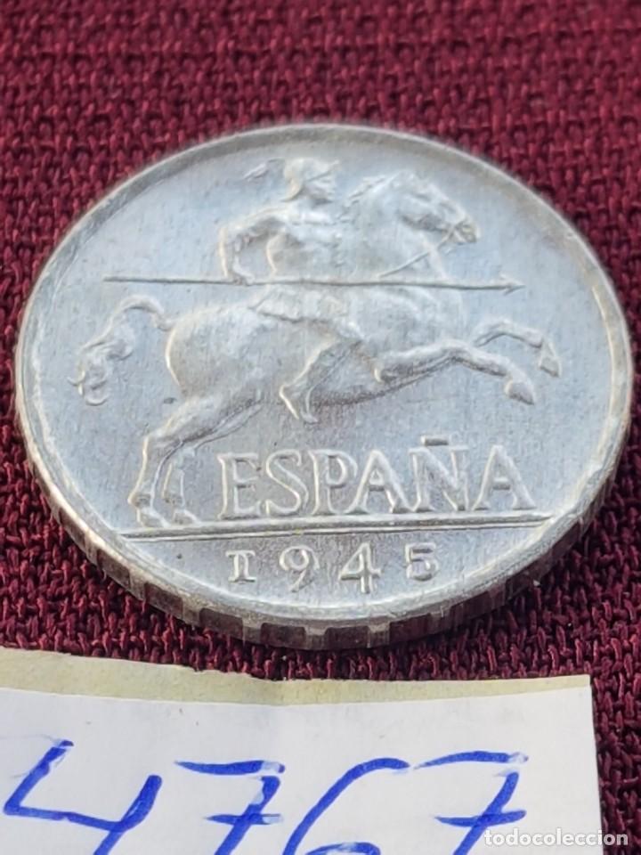Monedas Franco: Estado Espa&ntilde;ol 5 centimos 1945 sin circular - Foto 1