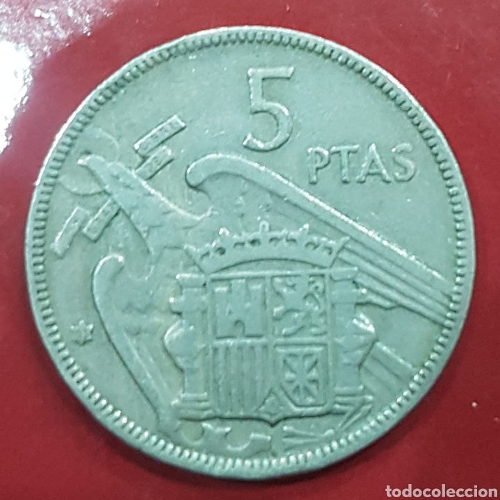 Monedas Franco: 5 pesetas estrella de 1963 - Foto 2