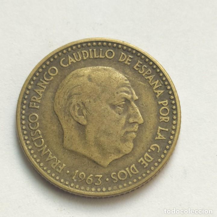 Monedas Franco: ## 1 Peseta 1963 * 65 ## - Foto 1