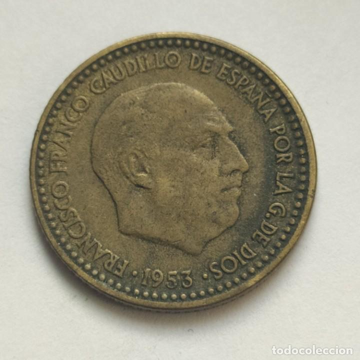 Monedas Franco: ## 1 Peseta 1953 * 62 ## - Foto 1