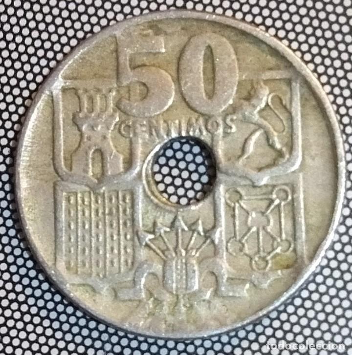 Monedas Franco: 50 C&Eacute;NTIMOS 1949 TALADRO DEFECTUOSO - Foto 1