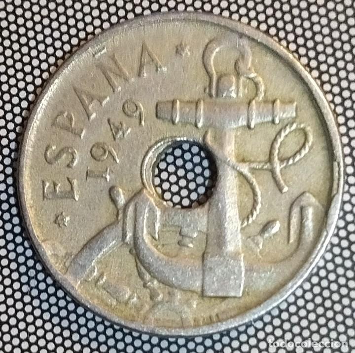 Monedas Franco: 50 C&Eacute;NTIMOS 1949 TALADRO DEFECTUOSO - Foto 2