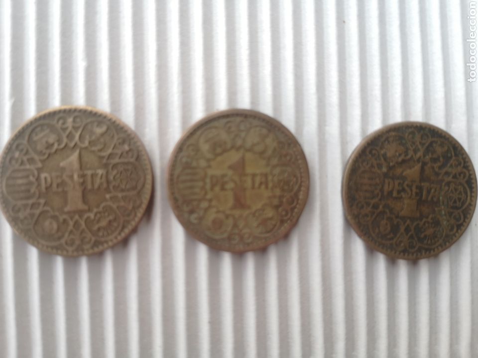 Monedas Franco: Monedas de 1 PTA de 1944 - Foto 1