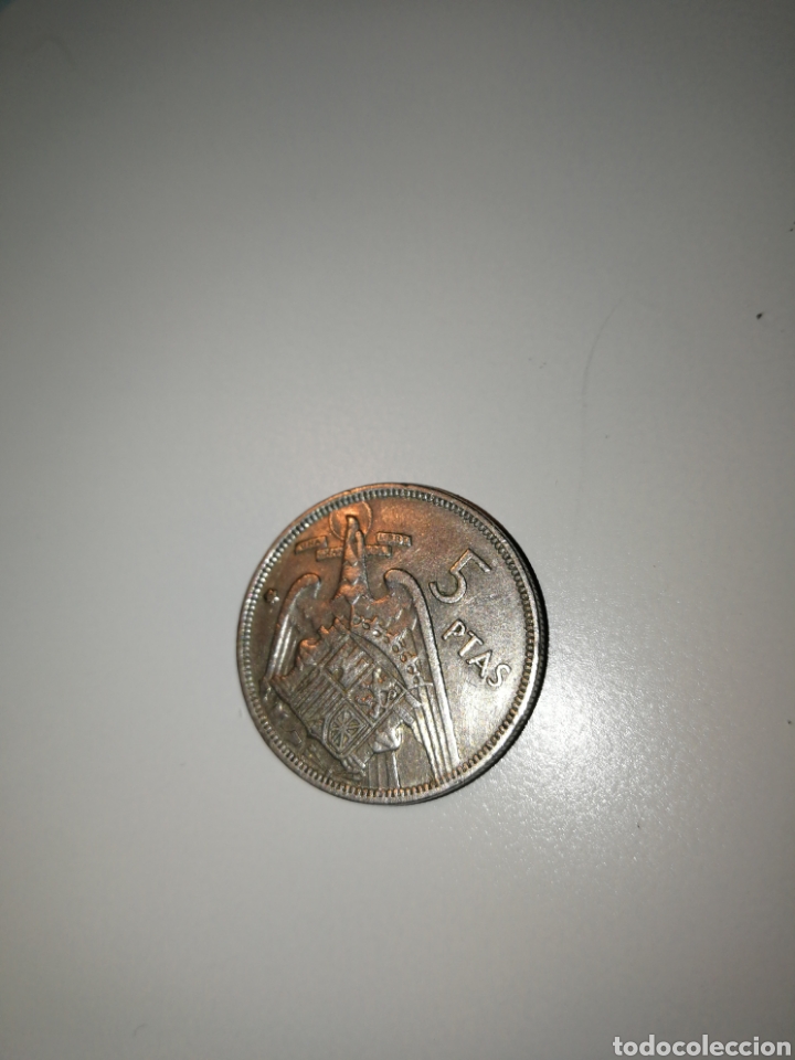 Monedas Franco: Moneda 5 pesetas 1957 - Foto 2