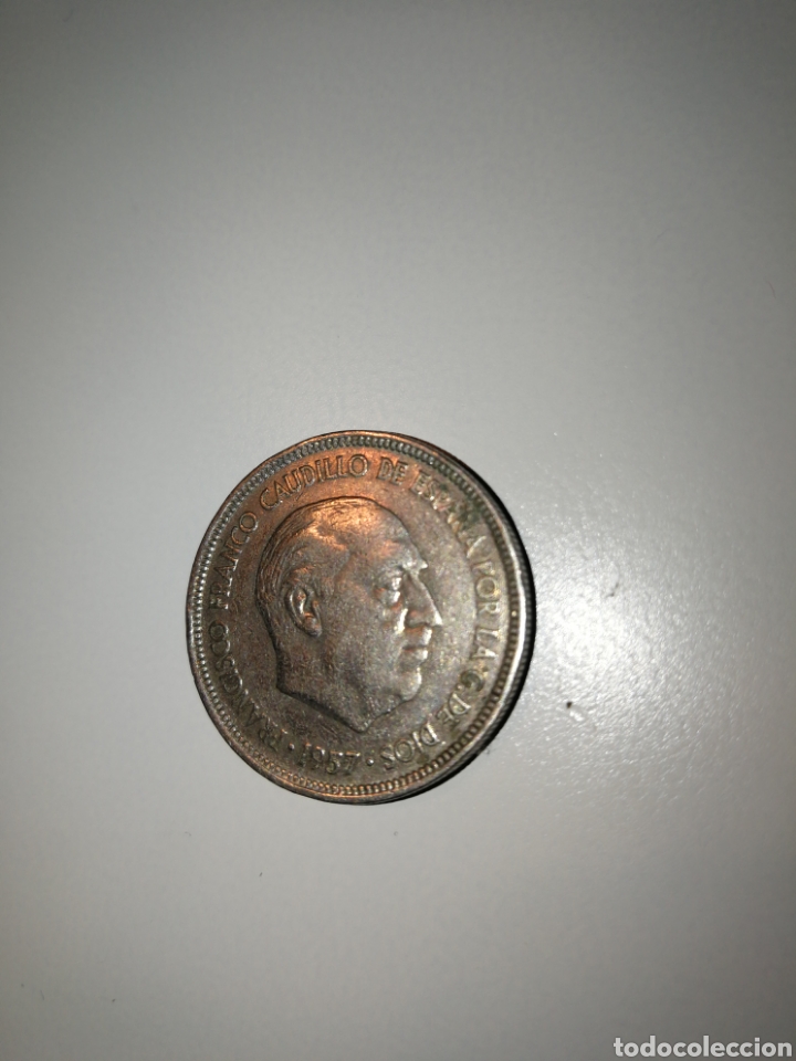 Monedas Franco: Moneda 5 pesetas 1957 - Foto 1