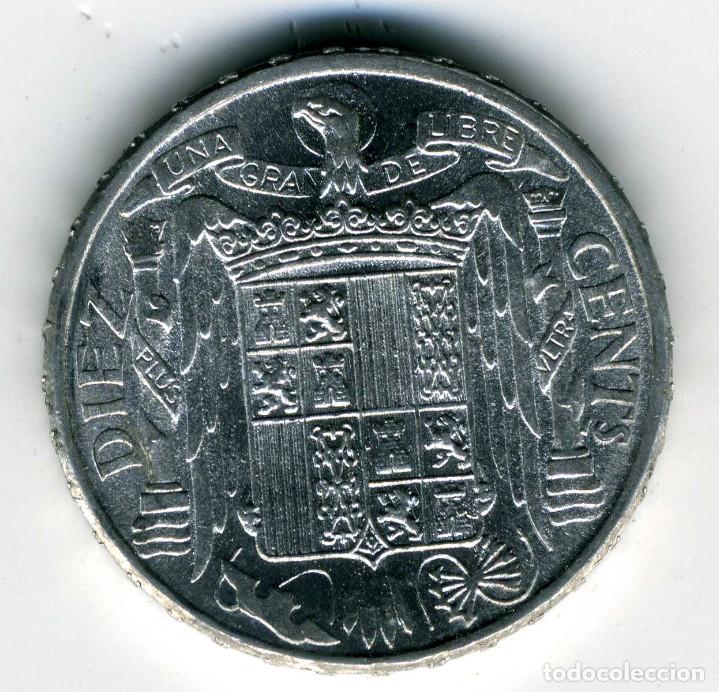 Monedas Franco: 10 CENTIMOS 1945 MADRID - S/C - Foto 2