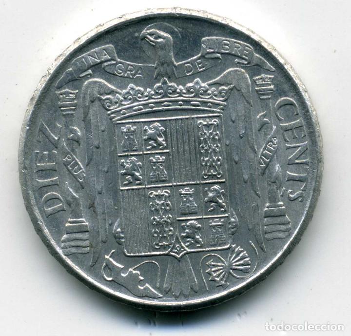 Monedas Franco: 10 CENTIMOS 1945 MADRID - S/C - Foto 2