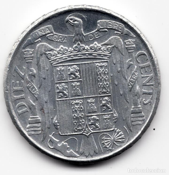Monedas Franco: 10 CENTIMOS 1945 MADRID - S/C - Foto 2