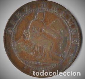 Monedas Franco: 10 CENTIMOS 1870 GOBIERNO PROVISONAL - Foto 1