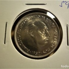 Monedas Franco: 25 PESETAS 1957 *59 SIN CIRCULAR SC TODO EL BRILLO ORIGINAL DE CARTUCHO CON PLUS. Lote 324273168