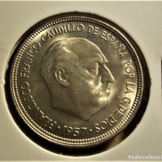Monedas Franco: 5 PESETAS 1957 *63 SIN CIRCULAR SC TODO EL BRILLO ORIGINAL DE CARTUCHO SIN PLUS. Lote 324273318