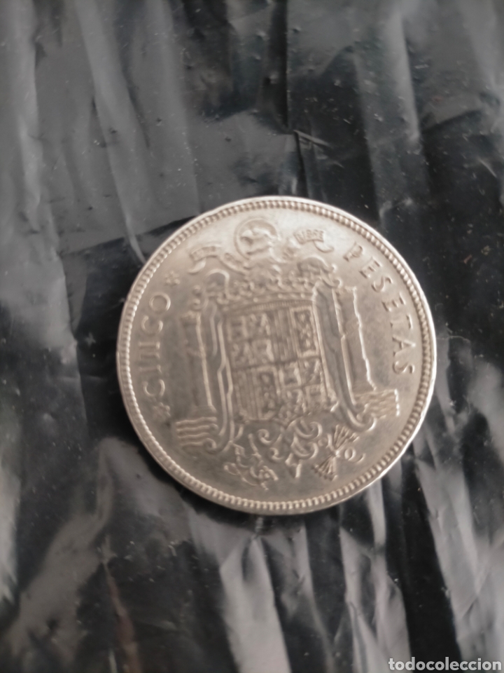 Monedas Franco: MONEDA 5 PESETAS 1949 * 49 - Foto 2