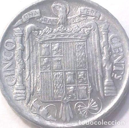 Monedas Franco: moneda espana cinco centavos 1945 unc - Foto 1