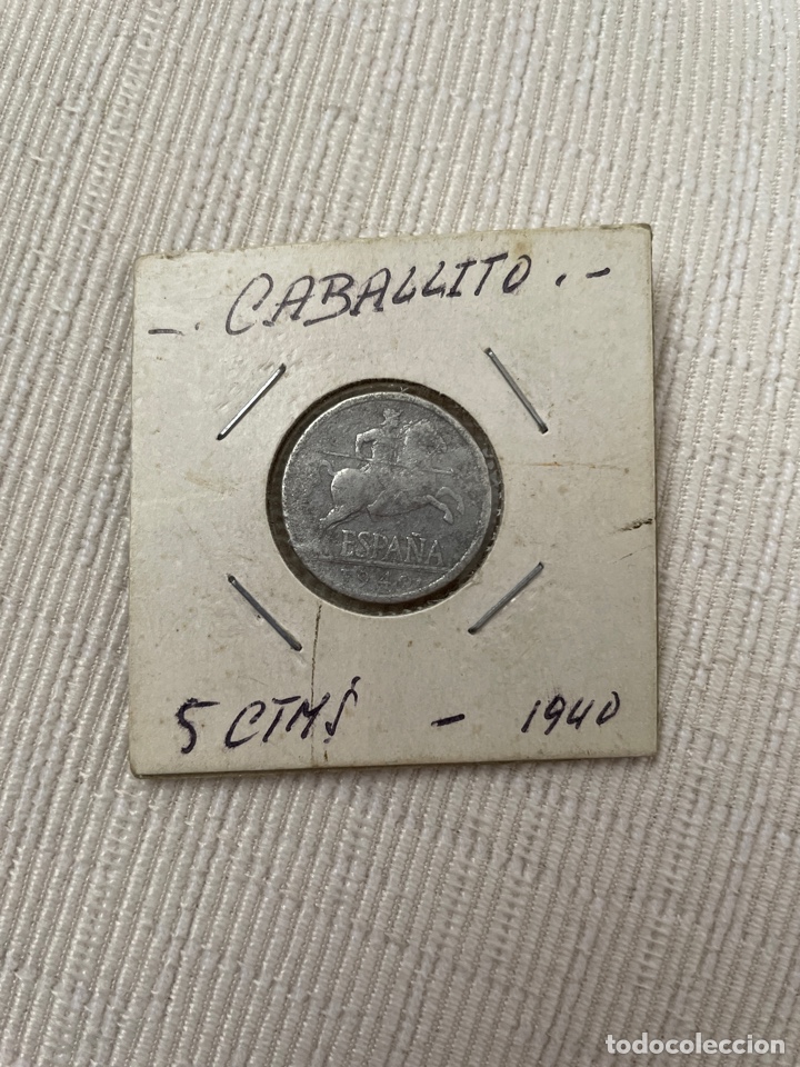 Monedas Franco: 5 c&eacute;ntimos 1940 jinete - Foto 1