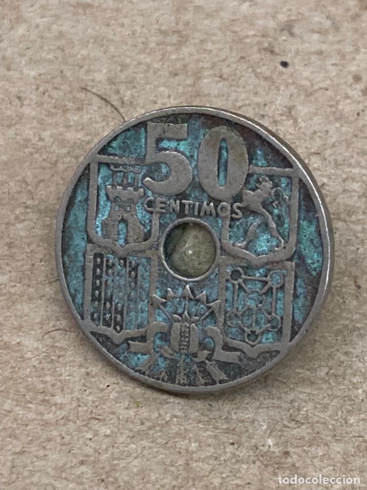 Monedas Franco: Moneda de 50 c&eacute;ntimos 1949 - Foto 2