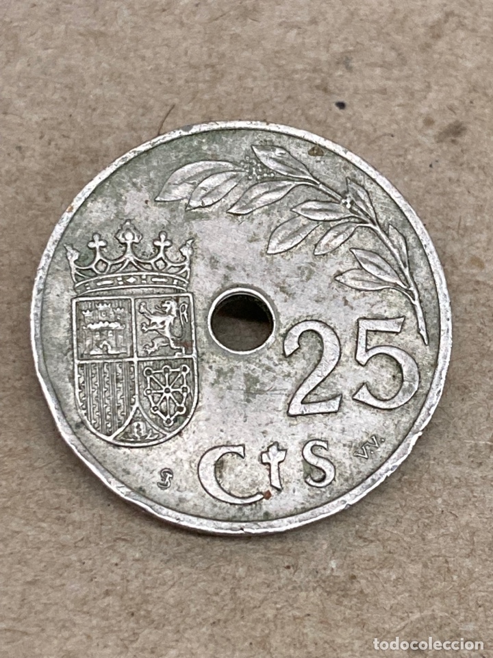 Monedas Franco: Moneda de 25 c&eacute;ntimos 1937 - Foto 2