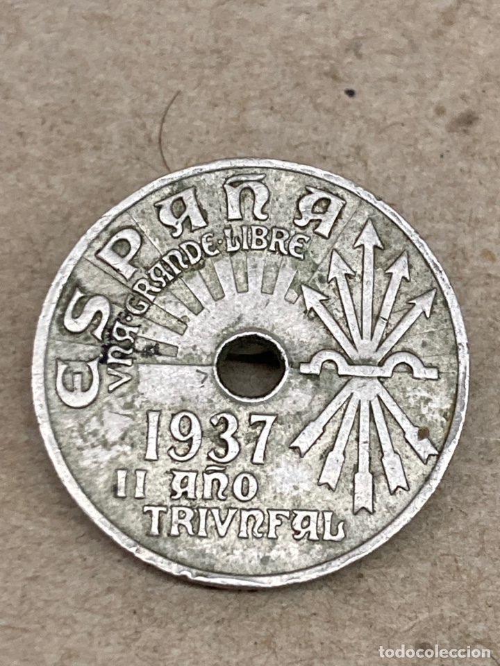 Monedas Franco: Moneda de 25 c&eacute;ntimos 1937 - Foto 1