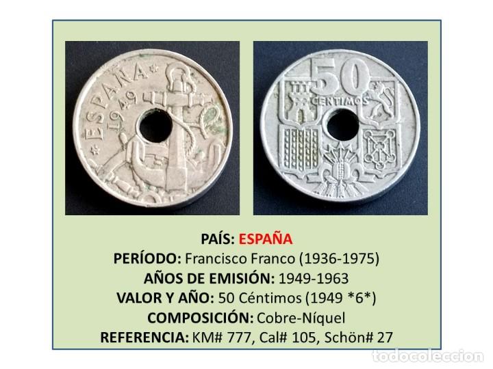 Monedas Franco: MONEDA DE 50 C&Eacute;NTIMOS (1949) (ESPA&Ntilde;A) - Foto 1