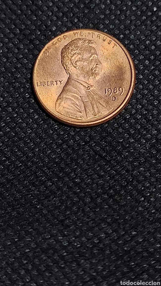 Monedas Franco: MONEDA ONE CENT 1 CENTAVO EEUU 1989 CECA D - Foto 1