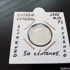 Monedas Franco: MONEDA 50 CÉNTIMOS ESTADO ESPAÑOL 1966 ESTRELLAS 19 - 73 SIN CIRCULAR ENCARTONADA. Lote 328270793