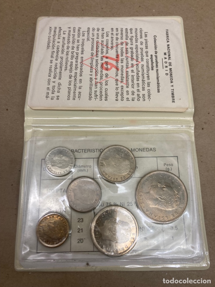 Monedas Franco: 6 monedas de pesetas E76 1975 - Foto 2