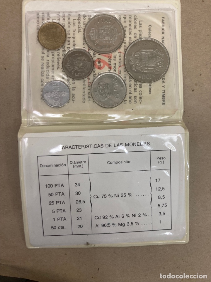 Monedas Franco: 6 monedas de pesetas E76 1975 - Foto 1